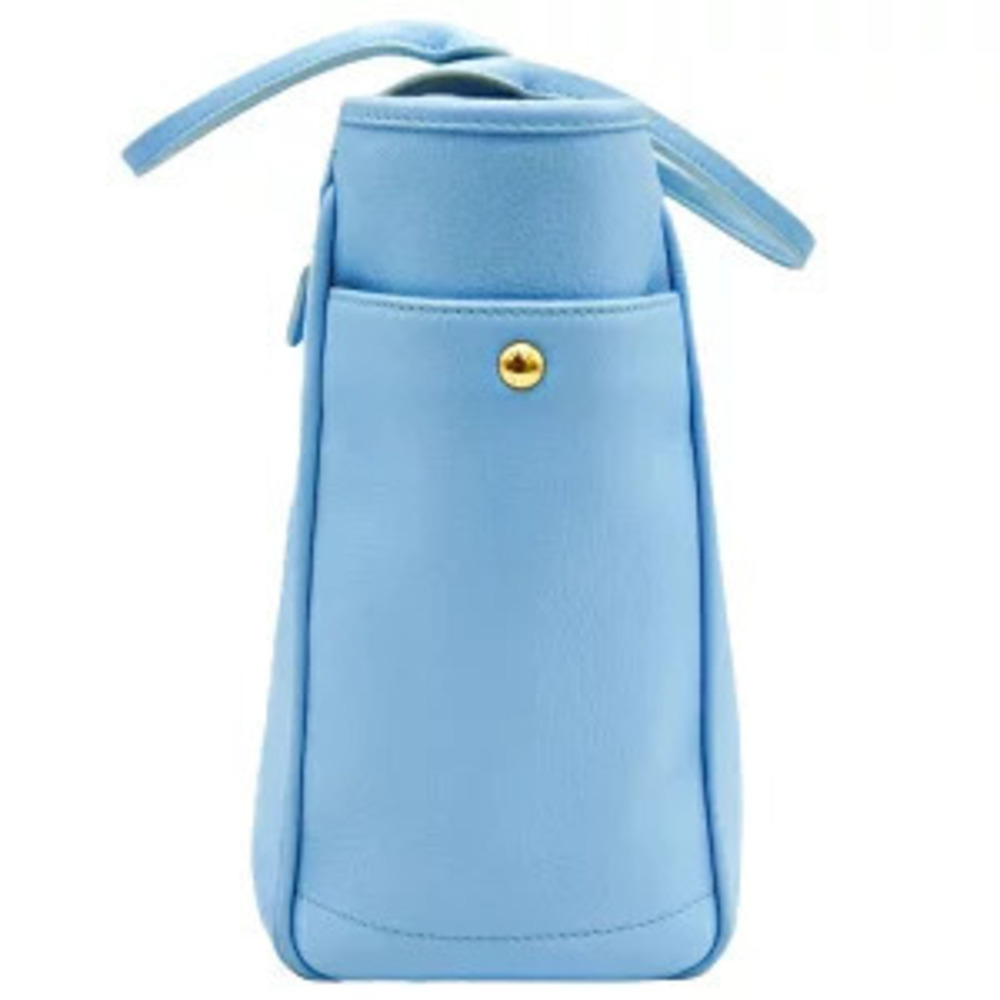 Loewe Heritage Leather Bag Blue Shoulder Strap Tote